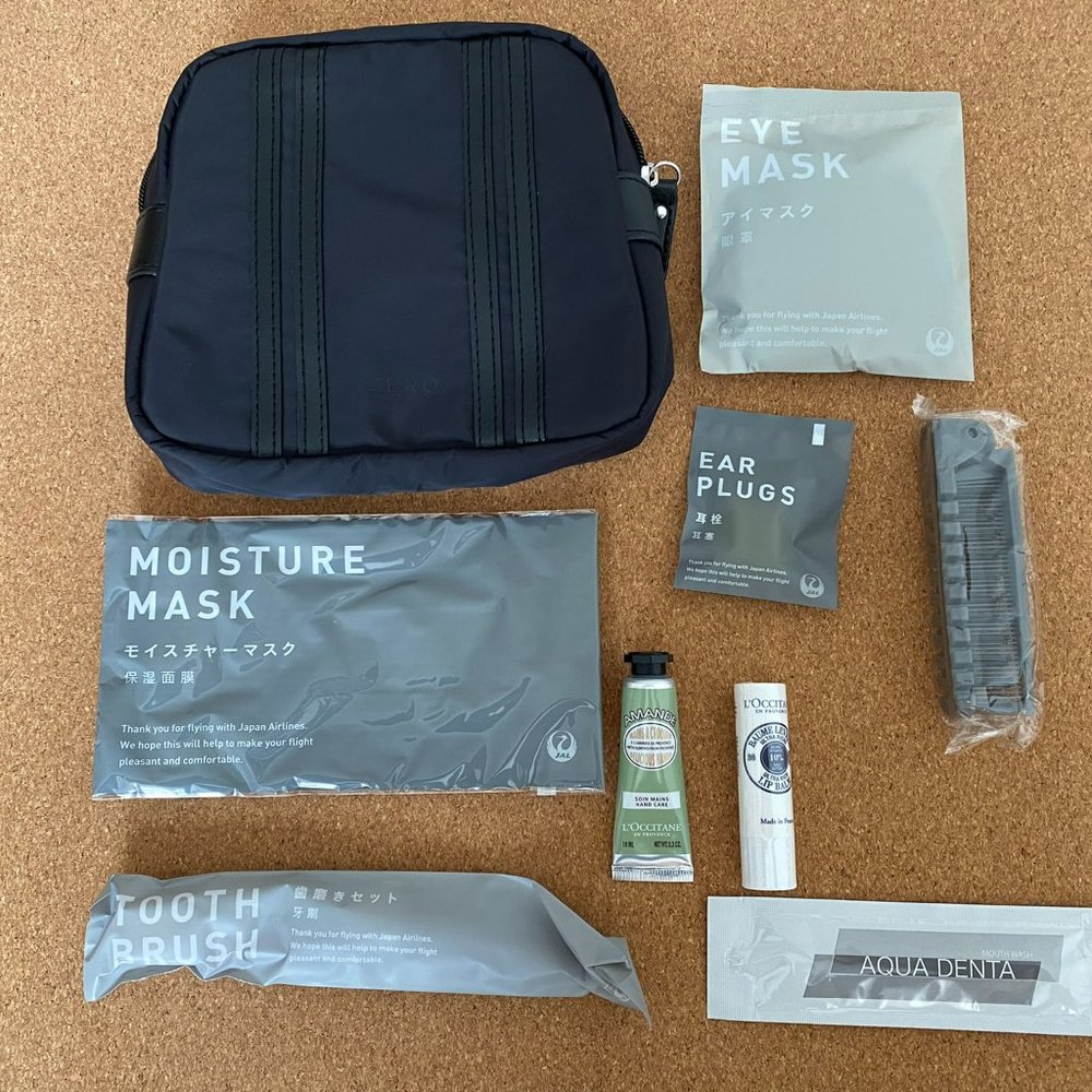 First Class Japan Airlines (JAL) Amenity Kit